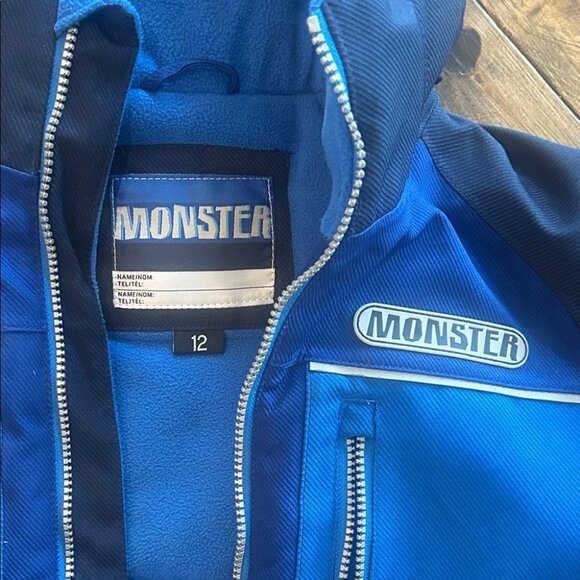 Kids Navy and Blue Puffer Jacket - Picture 2 of 2